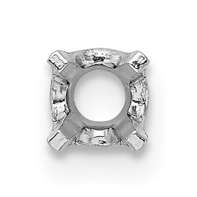 Round 4-Prong Heavy Wt TruSeatr Open Bottom Cup .01ct. Setting 14k White Gold WG2618, MPN: WG2618,