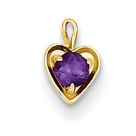 February Synthetic Birthstone Heart Charm 14k Gold M344, MPN: M344, 886774256849
