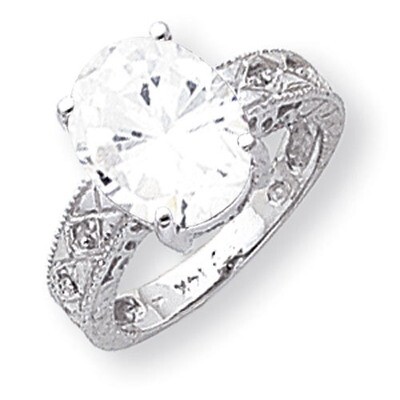 Cubic Zirconia Diamond Ring 14k white Gold 12x10mm Oval Y2271CZ/A, MPN: Y2271CZ/A, 883957619149