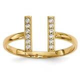 Diamond Double Bar Ring 14k Gold Y13743AA, MPN: Y13743AA,