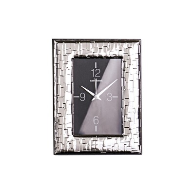 Sambonet frames skin clock 3 1/2 x 5 inch - silver bilaminate, MPN: 59660L13, 790955969568