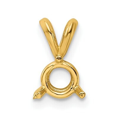 Round 3-Prong .25ct. Pendant Setting 14k Yellow Gold YG934, MPN: YG934,
