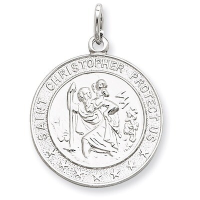 Saint Christopher Medal Sterling Silver QC5605, MPN: QC5605, 191101183461