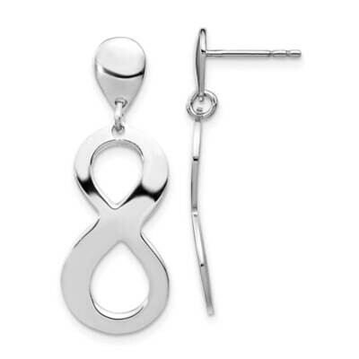 Infinity Post Dangle Earrings Sterling Silver Rhodium-plated QE14083, MPN: QE14083, 883957987378