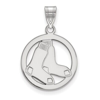Boston Red Sox Sm Pendant in Circle Sterling Silver SS033RSO, MPN: SS033RSO, 886774630304