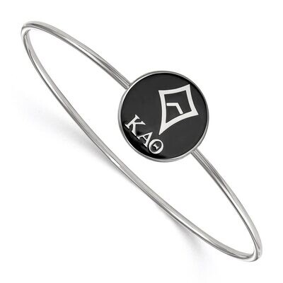 Kappa Alpha Theta Enameled Slip-on Bangle Sterling Silver SS049KAT-7, MPN: SS049KAT-7, 886774610825