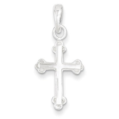 Budded Cross Pendant Sterling Silver QC4308, MPN: QC4308, 883957910703