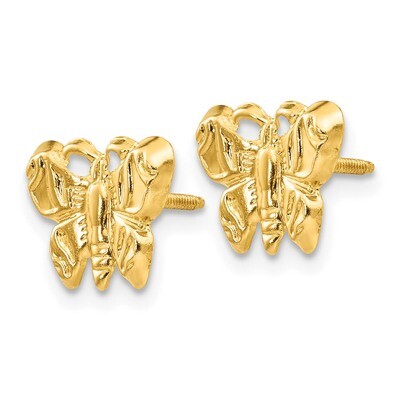 Butterfly Earrings - 14k Gold GK427 by Madi K, MPN: GK427, 886774999159