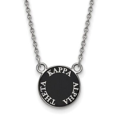 Kappa Alpha Theta Extra Small Enameled Pendant with 18 Inch Chain Sterling Silver SS012KAT-18, MPN:…