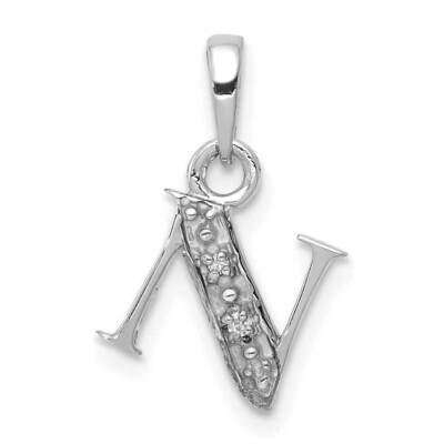 Initial N Charm 10k White Gold 10YC251N, MPN: 10YC251N,