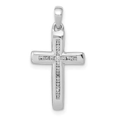 Small 1/10Ct. Diamond Cross Pendant 14k White Gold PM5138-010-WA, MPN: PM5138-010-WA, 883957515083