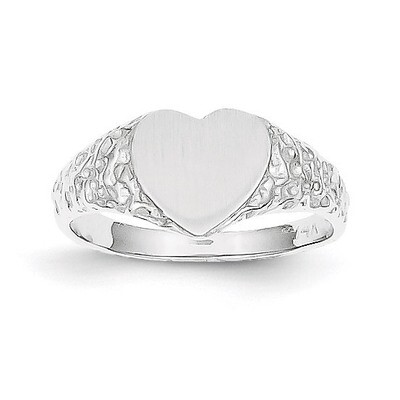 Signet Ring 14k White Gold RS594, MPN: RS594, 883957411118