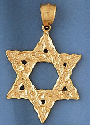 Dazzlers Jewelry Star of David Pendant Necklace Charm Bracelet in Yellow, White or Rose Gold 9152, …