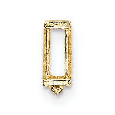 Straight Baguette with Airline 1.75 x 1.5mm Setting 14k Yellow Gold YG197, MPN: YG197,