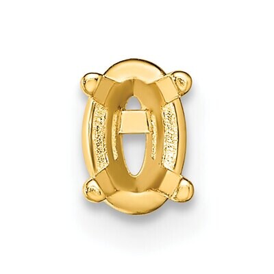 Oval 4-Prong 3.5x2.5mm TruSeatr Basket Post Earring Mounting 14k Yellow Gold YG2649, MPN: YG2649,
