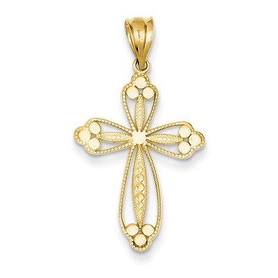 Budded Cross Pendant 14k Gold D3506, MPN: D3506, 883957457086