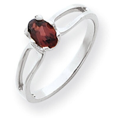 Garnet Checker Ring 14k white Gold 6x4mm Oval Y4634GC, MPN: Y4634GC, 883957564609