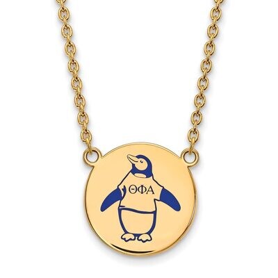 Theta Phi Alpha Small Enameled Pendant with 18 Inch Chain Gold-plated Silver GP045TPA-18, MPN: GP04…