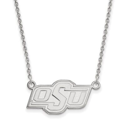 Oklahoma State University Small Pendant with Necklace Sterling Silver SS014OKS-18, MPN: SS014OKS-18…