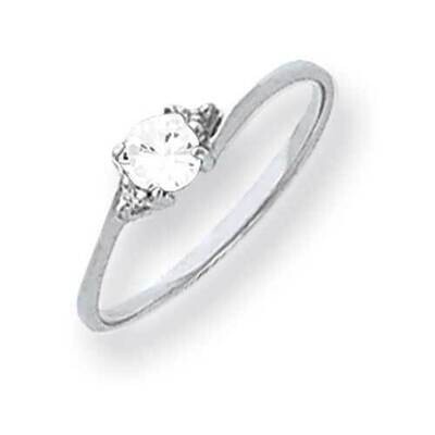 4mm Cubic ZirconiDiamond Ring 14k White Gold Y4713CZ_AA, MPN: Y4713CZ_AA, 883957601762