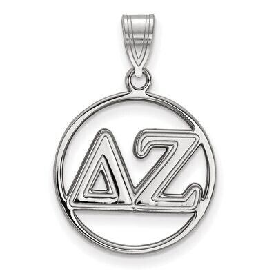 Delta Zeta Small Circle Pendant Sterling Silver SS011DZ, MPN: SS011DZ, 886774600925