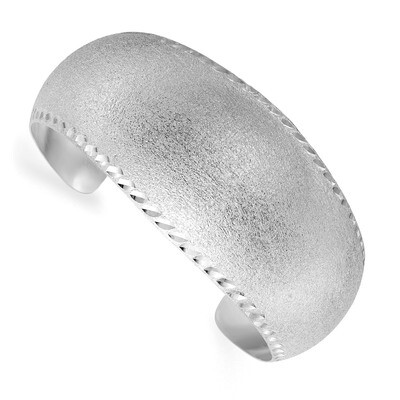 Leslie&#39;s Radiant Essence Diamond-cut Cuff Bangle Sterling Silver HB-QLF1097, MPN: QLF1097, 19110167…