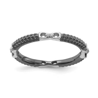 Rhodium &amp; Rhod-Plated Polished Ring Sterling Silver QSK2039-10, MPN: QSK2039, 191101209437