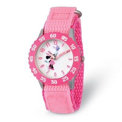 Disney Kids Minnie Mouse Pink Strap Time Teacher Watch  XWA5785, MPN: XWA5785, 843231059467
