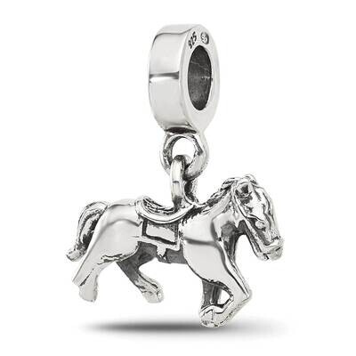 Horse Dangle Bead Sterling Silver QRS4410, MPN: QRS4410,