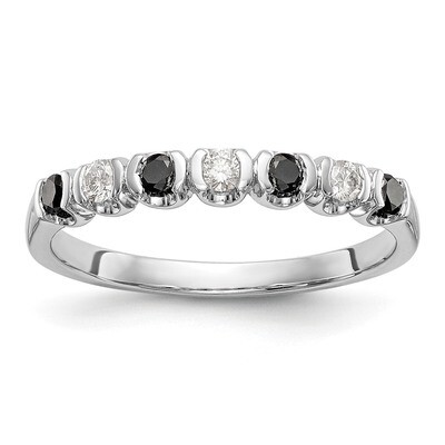 Black &amp; White Diamond Band 14k White Gold RM3439B-BK-025-WAA, MPN: RM3439B-BK-025-WAA, RM3439B-BK-0…