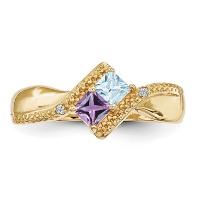 Synthetic Family Jewelry Ring 14k Gold XMR67/2SY, MPN: XMR67_2--6, 191101539787