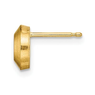 Round .05ct. Bezel Post Earring Mounting 14k Yellow Gold YG355, MPN: YG355,