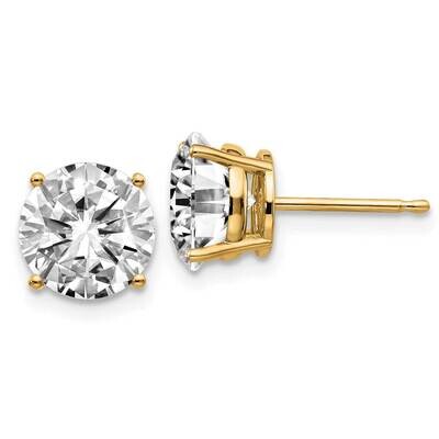 4ct. 8.0mm Round J-K Color Moissanite Earrings 14k Gold YG326-15MB, MPN: YG326-15MB,