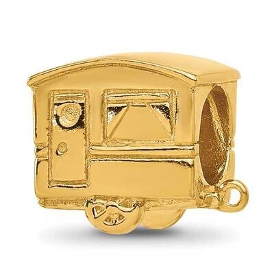 Gold-plated Camper Bead Sterling Silver QRS1902GP, MPN: QRS1902GP,