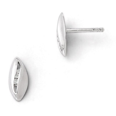 Earrings Sterling Silver Diamond QW298, MPN: QW298, 886774234113