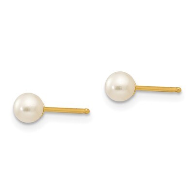 4mm Fresh Water Cultured Pearl Earrings - 14k Gold SE135 by Madi K, MPN: SE135, 883957579955