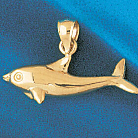 Dazzlers Jewelry Dolphin Pendant Necklace Charm Bracelet in Yellow, White or Rose Gold 422, MPN: DZ…