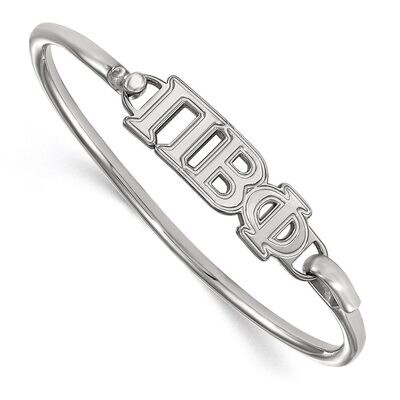 Pi Beta Phi Small Hook and Clasp Bangle Sterling Silver SS009PBP-7, MPN: SS009PBP-7, 886774600451