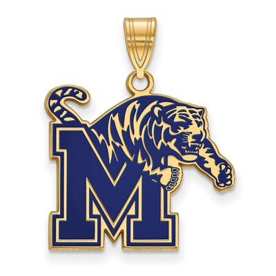 University of Memphis Large Enamel Pendant Gold-plated Silver GP019UMP, MPN: GP019UMP, 886774924236