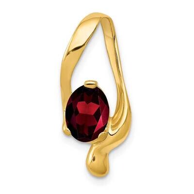 8x6mm Oval Garnet Slide 14k Gold PM5239-GA-Y, MPN: PM5239-GA-Y, 883957270418