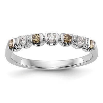 Champagne &amp; White Diamond Band 14k White Gold RM3439B-CH-025-WAA, MPN: RM3439B-CH-025-WAA, RM3439B-…