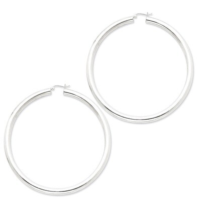 5mm Polished Hoop Earrings Sterling Silver QE4413, MPN: QE4413, 883957930336
