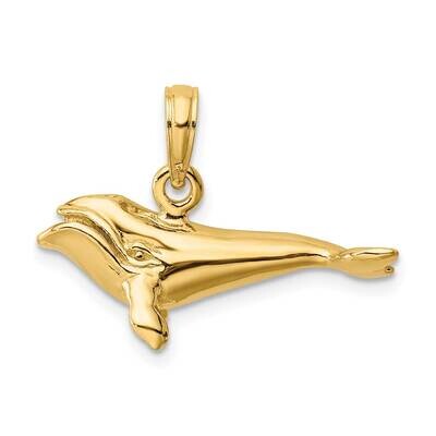 Bowhead Whale Charm 14k Gold 3-D Polished K7466, MPN: K7466, 637218106585