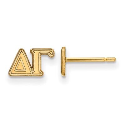 Delta Gamma Extra Small Post Earrings Gold-plated Silver GP005DG, MPN: GP005DG, 886774900377