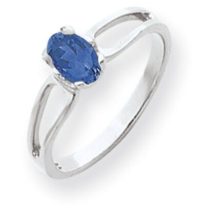 Tanzanite Ring 14k white Gold 6x4mm Oval Y4634T, MPN: Y4634T, 883957565590