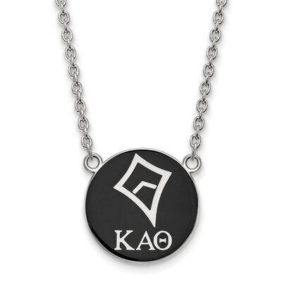 Kappa Alpha Theta Small Enameled Pendant with 18 Inch Chain Sterling Silver SS043KAT-18, MPN: SS043…