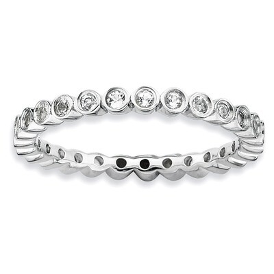 White Topaz Ring - Sterling Silver QSK365, MPN: QSK365, 883957125374