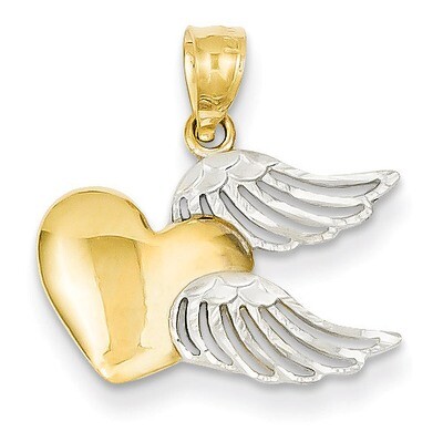 Heart with Wings Pendant 14k Gold YC789, MPN: YC789, 886774137544
