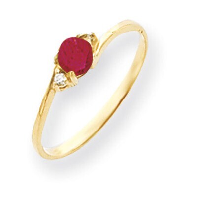 4mm Ruby Diamond Ring 14k Gold Y4712R/A, MPN: Y4712R/A, 883957595740