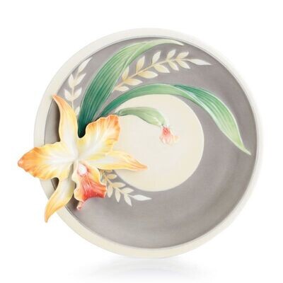 Franz Porcelain Magnificent Cattleya Orchid Dessert Plate FZ02879, MPN: FZ02879,